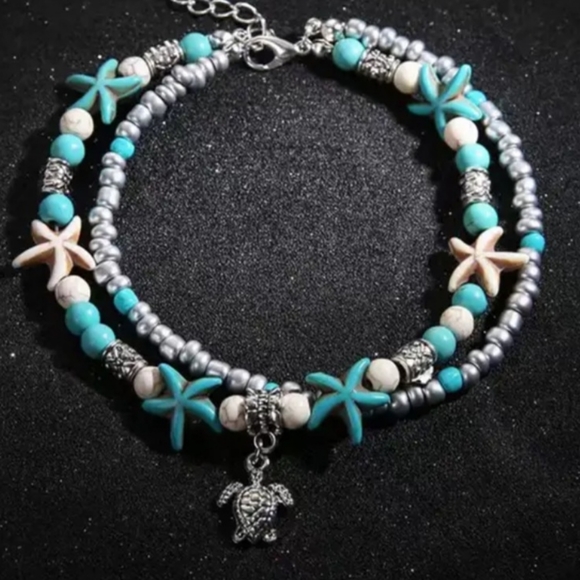 Adjustable Beaded Charm Anklet - Picture 3 of 3